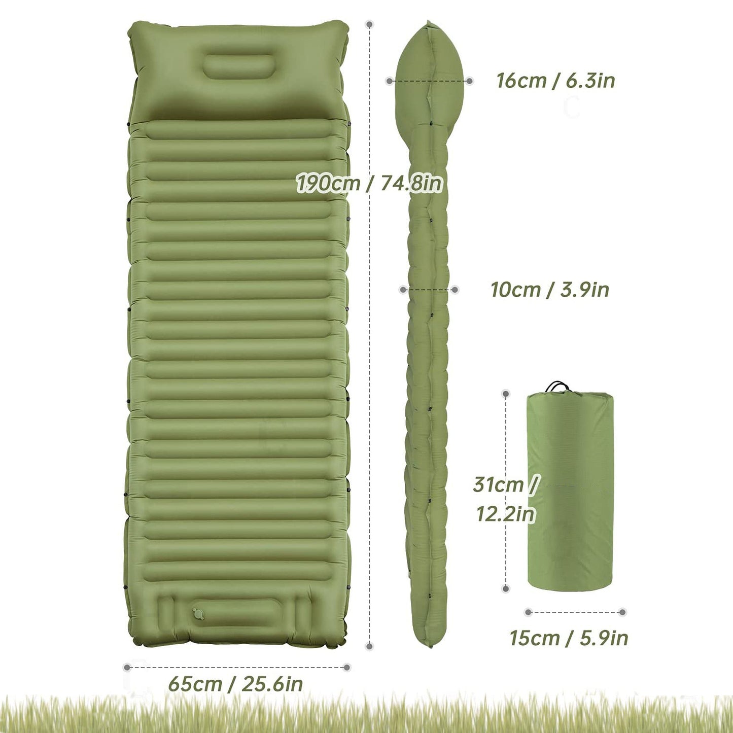Outdoor Camping Airbed 40D Nylon Foot Airbed Mat