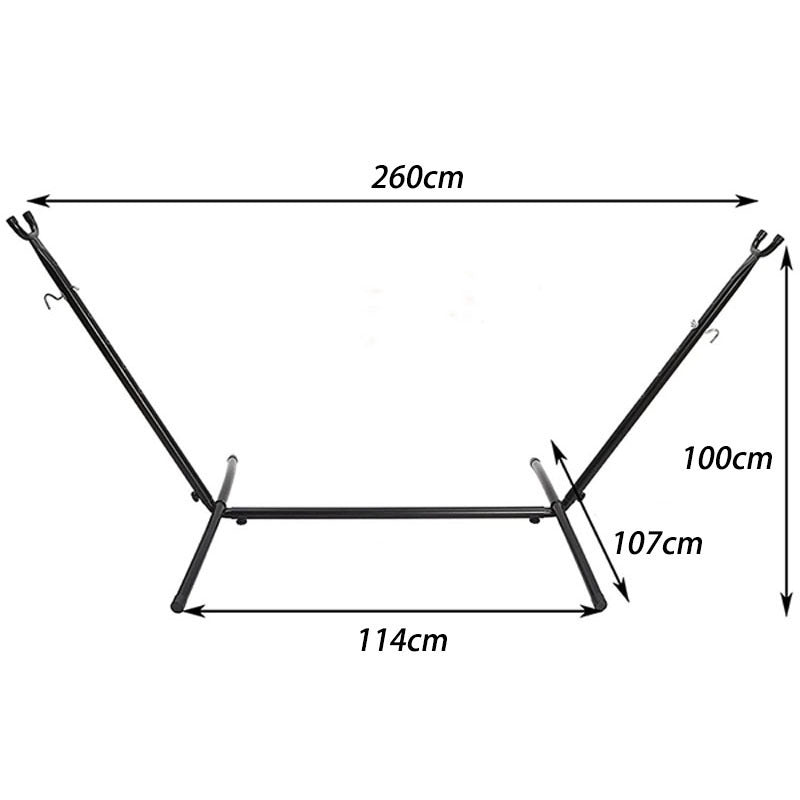 Outdoor Camping Double Iron Shelf Indoor Household Horn Hammock